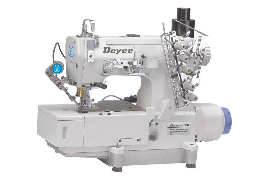 Flat-bed type high speed interlock sewing machine with auto trimming