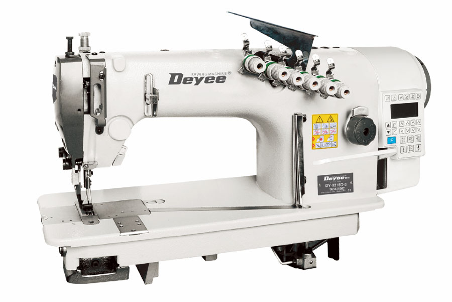 Direct-Drive Three-needle Top And Bottom Feed Chainstitch Sewing Machine